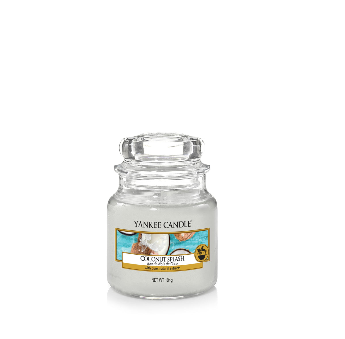 Candela votiva piccola in vetro Yankee Candle Black Coconut