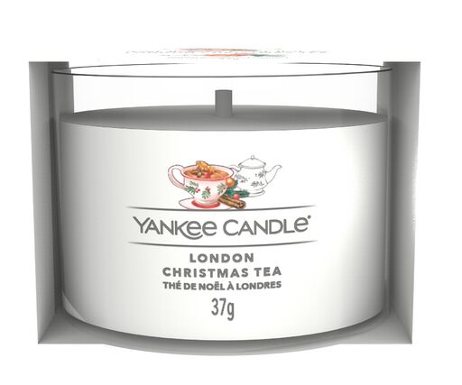 LONDON CHRISTMAS TEA - Yankee Candle - Candela Votive in Vetro - PASSPORT TO THE HOLIDAYS