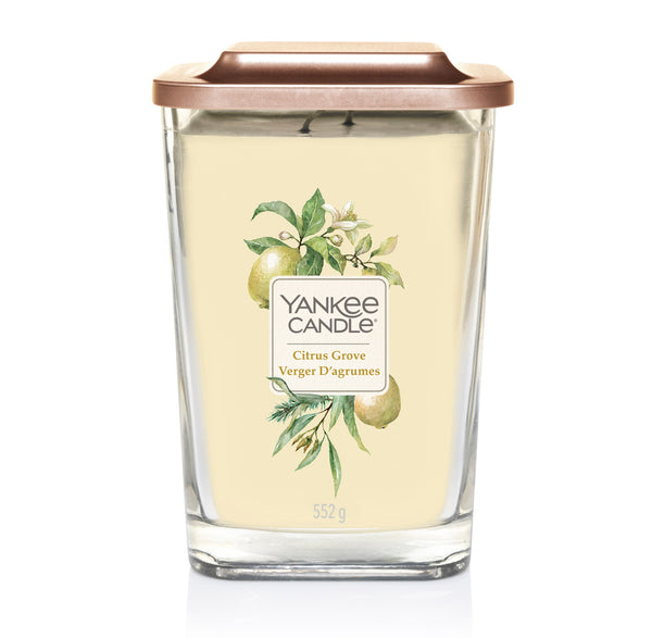 CITRUS GROVE -Yankee Candle- Candela Grande con coperchio come base. –  Candle With Care